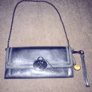Vintage Silver Coach Clutch